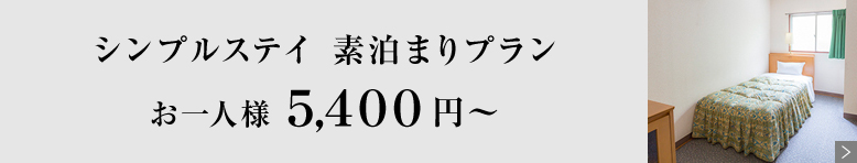 シンプルステイ 素泊まりプラン お一人様5,400円から